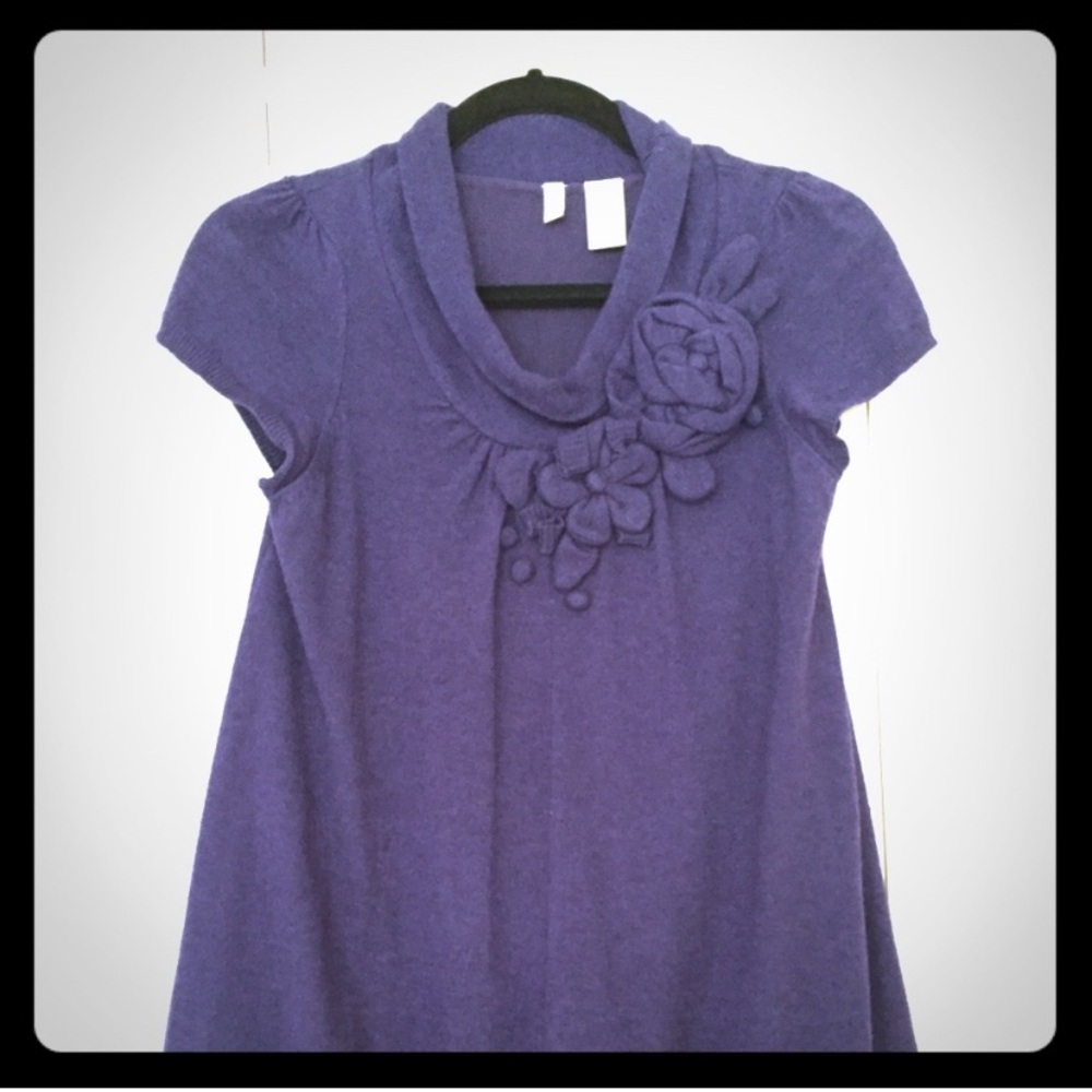 Moth Purple Woolen Tunic Dress